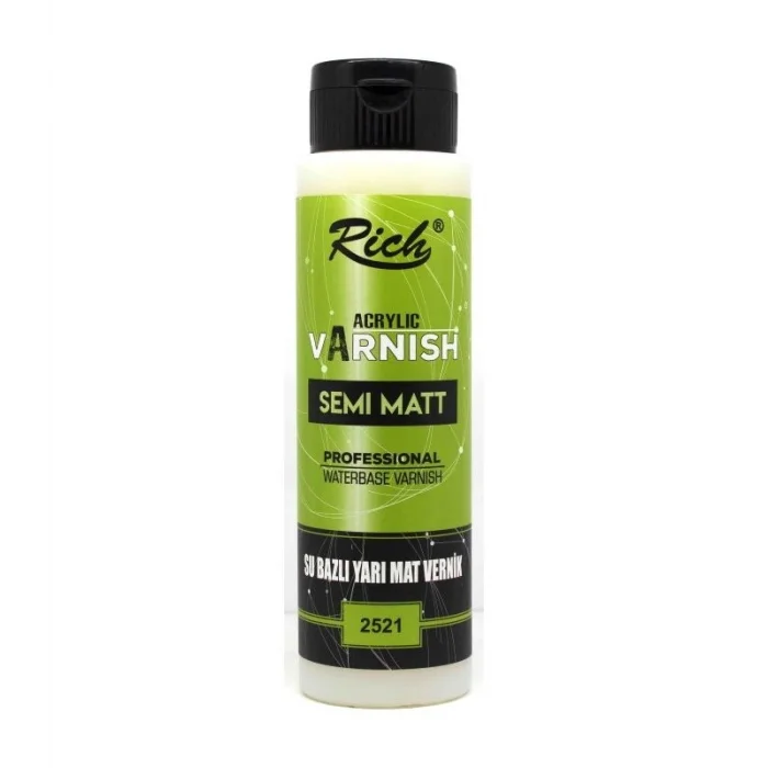 Rich Su Bazlı Vernik YARI MAT (Semi Matt Acrylic Varnish) 500 cc.