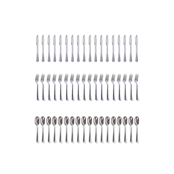Roll-Up 54 Parça Metal Görünümlü Plastik Çatal Bıçak Kaşık Set