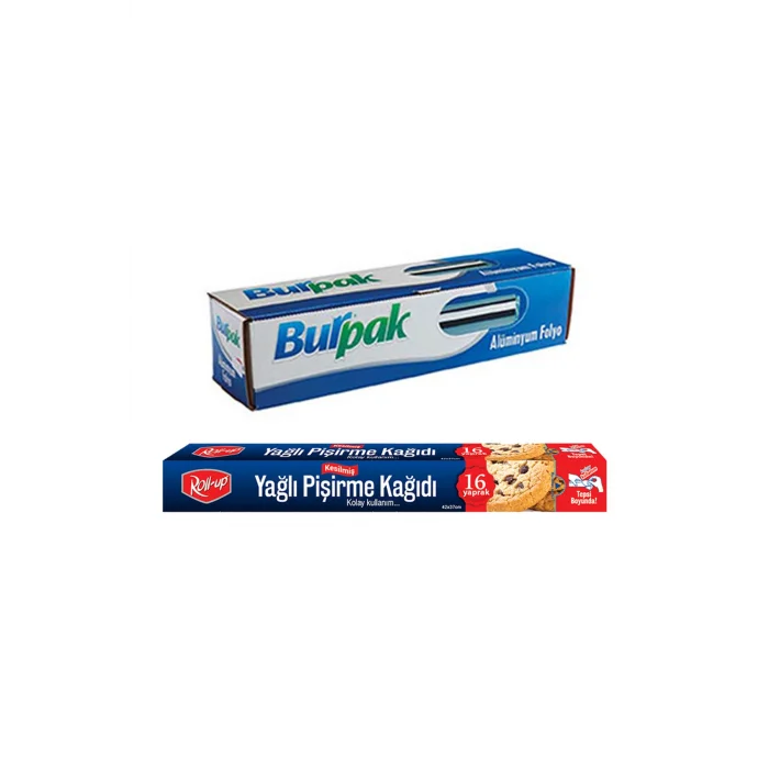 Roll-Up Alüminyum Folyo Ve Pişirme Kağıdı 2 Parça Ekonomik Mutfak Seti 4