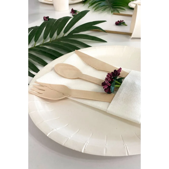 Roll-up Doğa Dostu Ahşap Bıçak 8 Adet