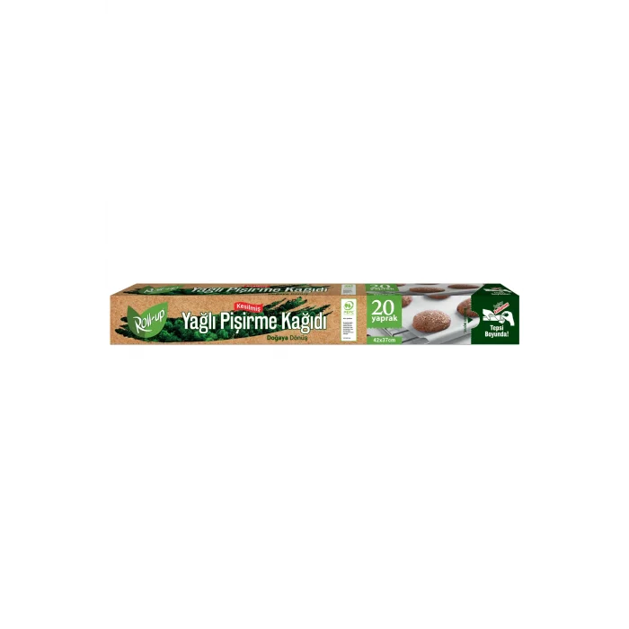 Roll-Up Doğa Dostu Kesilmiş Pişirme Kağıdı 37*42cm 20 Yaprak
