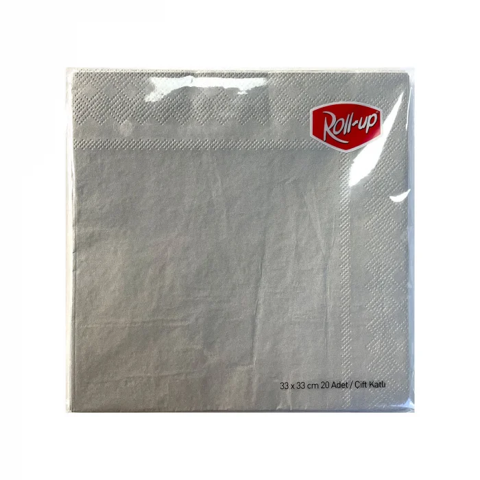 Roll-Up Kağıt Peçete Gri 33 * 33 cm 20 Adet