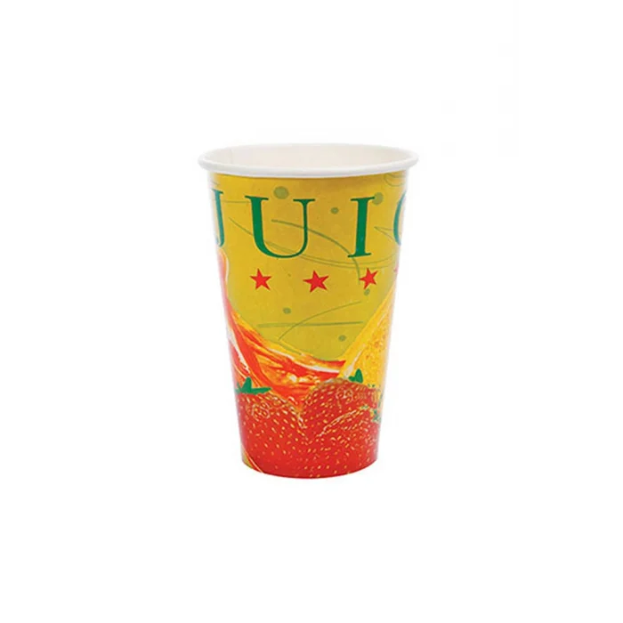 Roll-Up Karton Bardak 12oz Soğuk İçecek Meyve Desenli 50 Adet