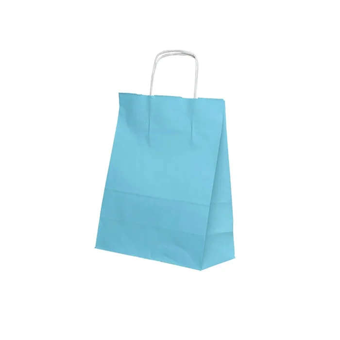 Roll-Up Kraft Çanta Açık Mavi Orta Boy 25 * 31 cm 25 Adet