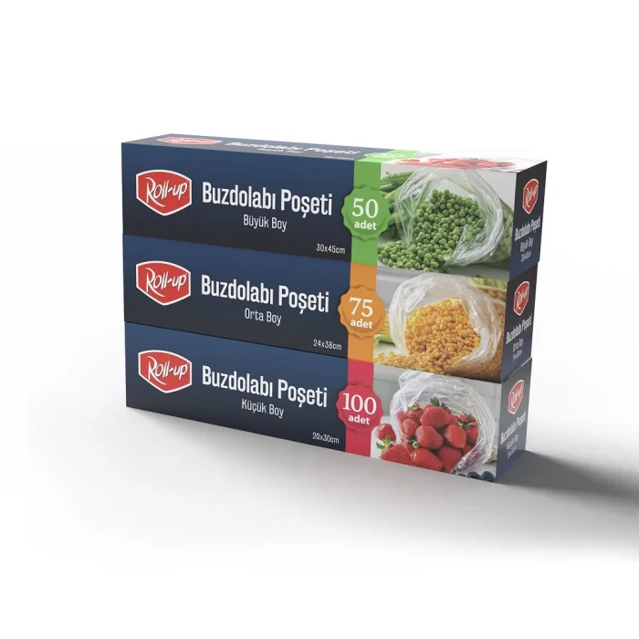 Roll-Up Küçük Boy Buzdolabı Poşeti 20*30 cm 100 Adet