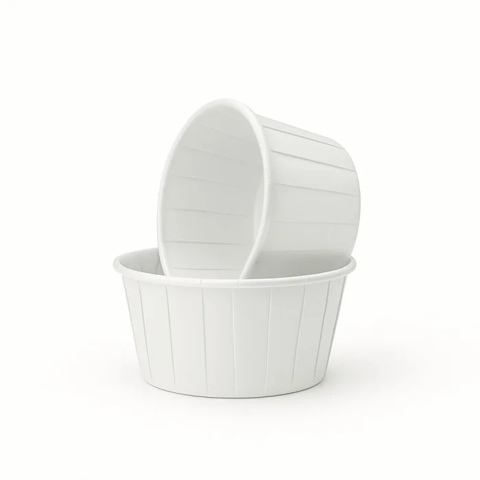 Roll-up Muffin Kek Kapsülü Beyaz Büyük Boy 50 Adet