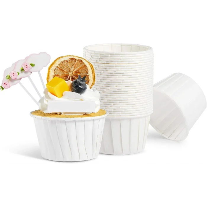 Roll-up Muffin Kek Kapsülü Beyaz Büyük Boy 50 Adet