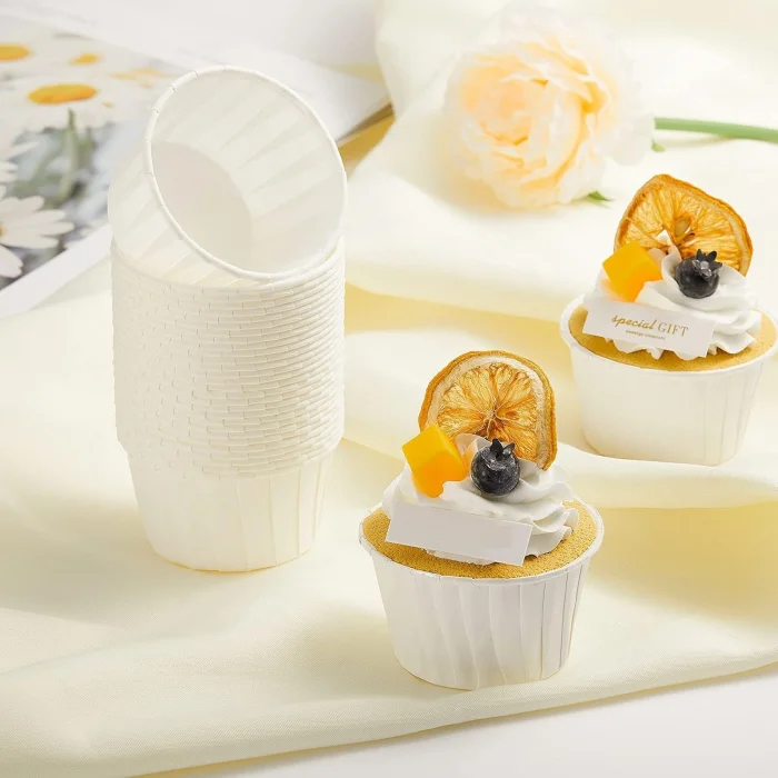 Roll-up Muffin Kek Kapsülü Beyaz Büyük Boy 50 Adet