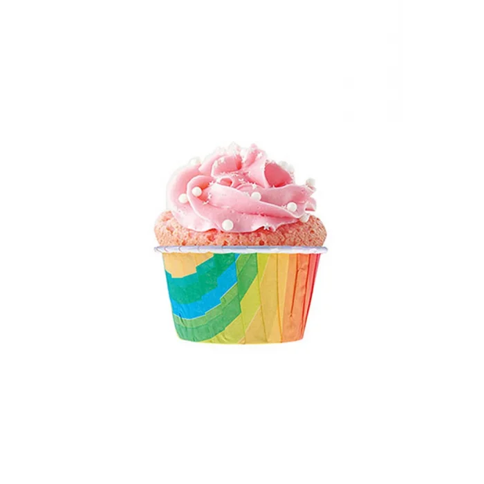 Roll-up Muffin Kek Kapsülü Gökkuşağı 50 Adet