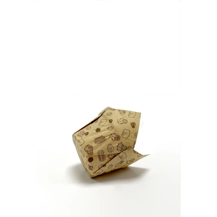Roll-up Muffin Kek Kapsülü Kalın Tulip Desenli Kraft 50 Adet