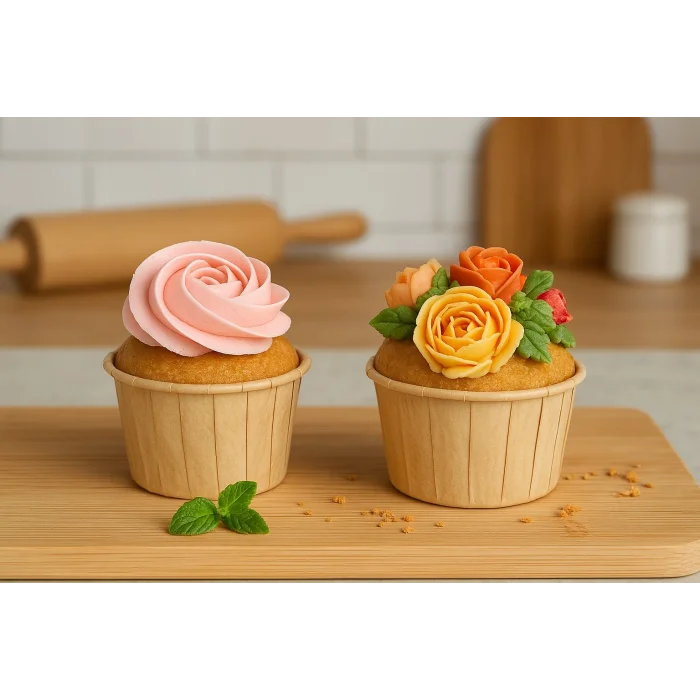 Roll-up Muffin Kek Kapsülü Kraft Büyük Boy 50 Adet