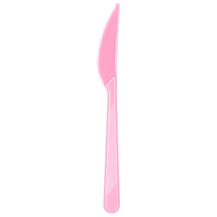 Roll-Up Plastik Bıçak Pembe 25 Adet