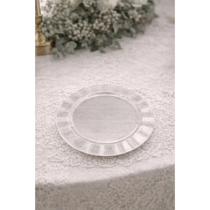 Roll-Up Plastik Kalın Tabak Büyük 26 cm Şeffaf 6 Adet