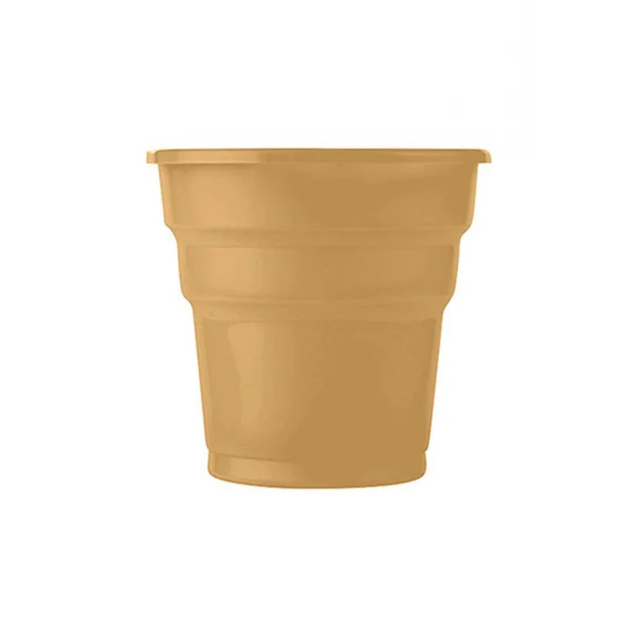 Roll-Up Plastik Meşrubat Bardağı Altın 7 oz 25 Adet