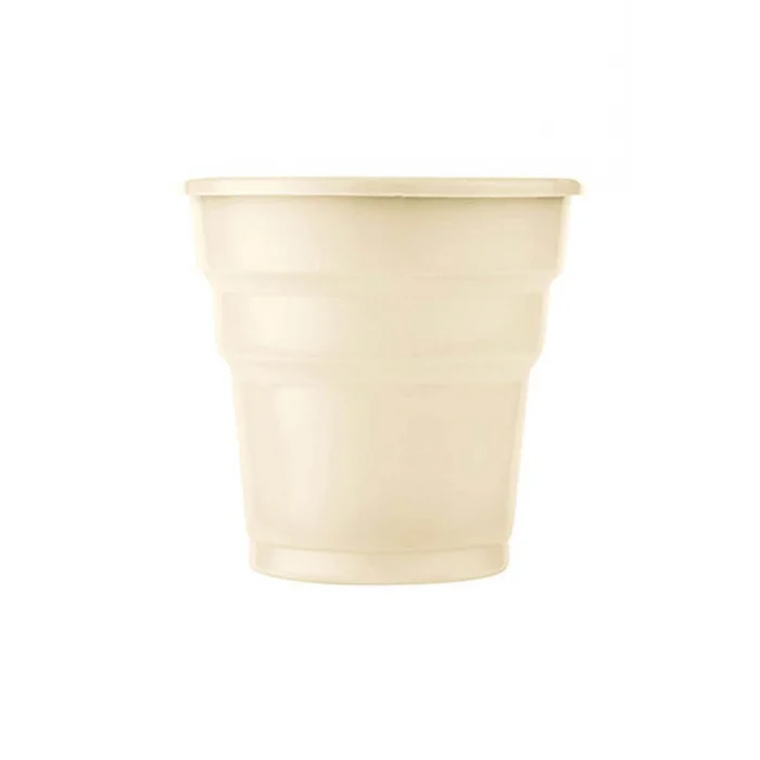 Roll-Up Plastik Meşrubat Bardağı Krem 7 oz 25 Adet