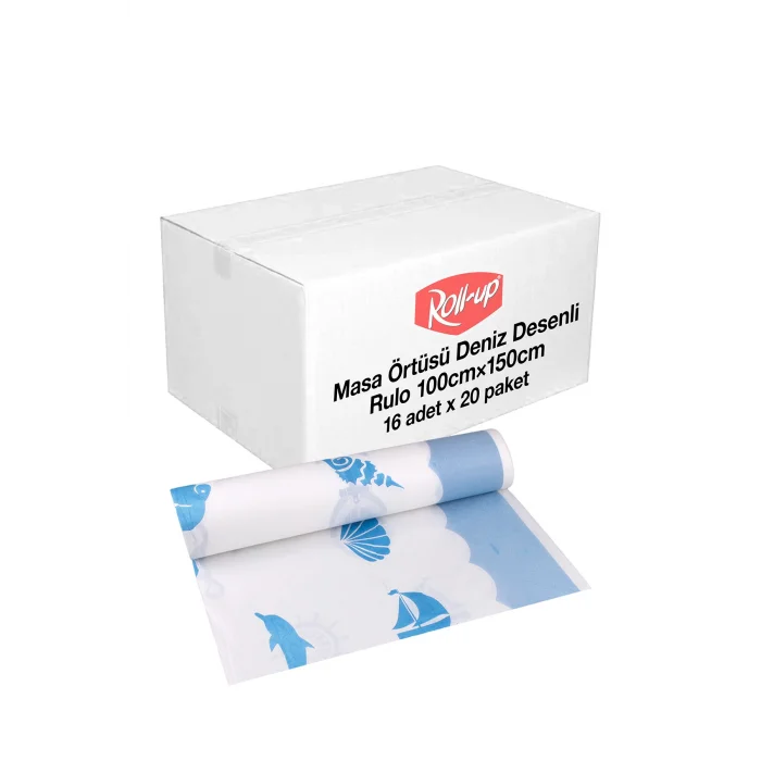 Roll-Up Rulo Kağıt Masa Örtüsü Marin Desenli 100 x 150cm 16 Yaprak x 20 Rulo (Koli)