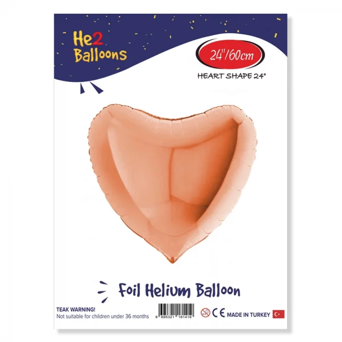 Rose Gold Kalp Folyo Balon 24