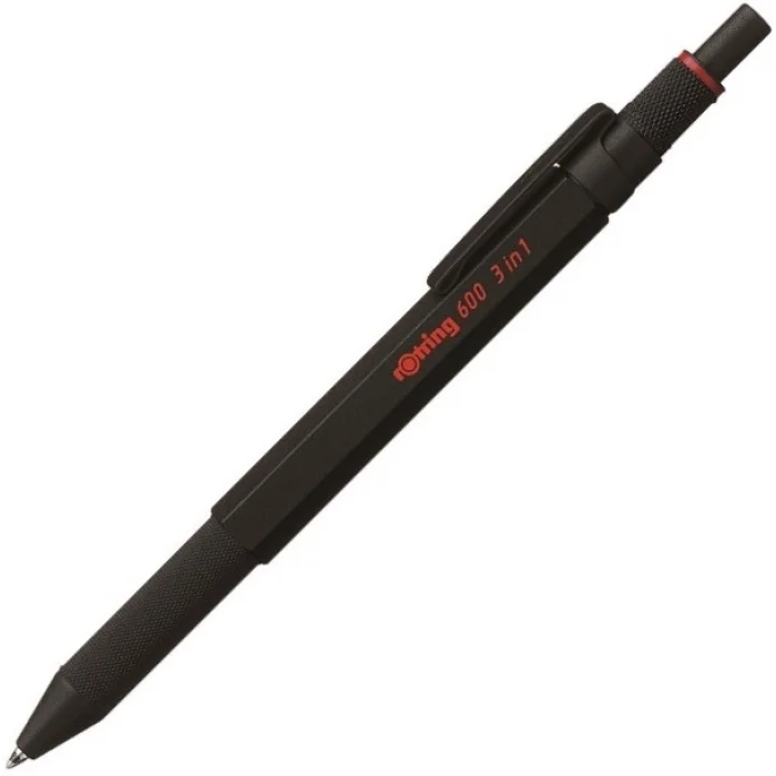 Rotring 600 MultiPen Üç Fonksiyonlu Versatil Kalem 0.5 Siyah