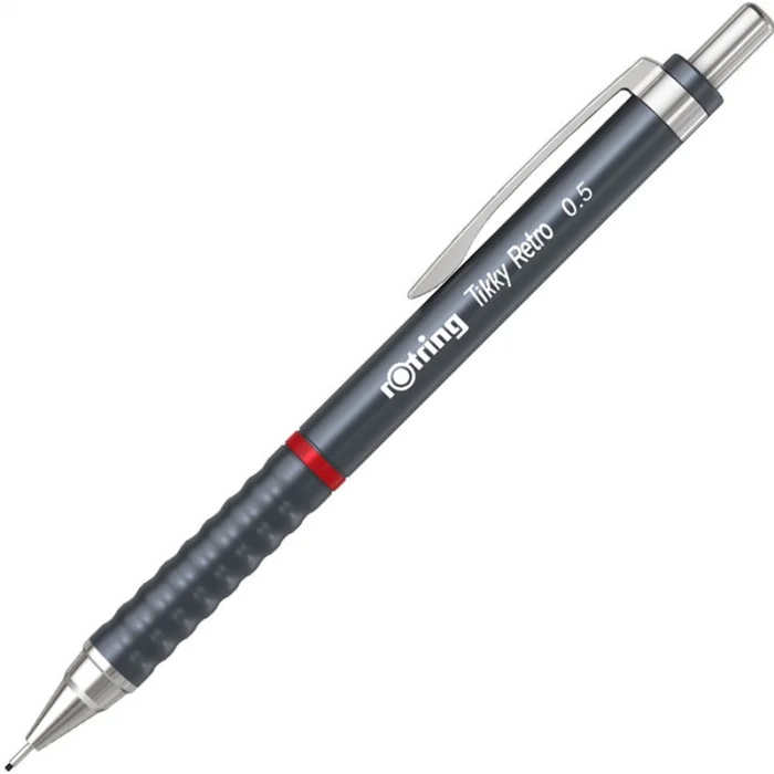 Rotring Tikky Retro Versatil Kalem 0.5 mm Metalik Gri