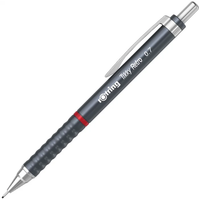 Rotring Tikky Retro Versatil Kalem 0.7 mm Metalik Gri
