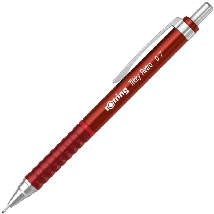 Rotring Tikky Retro Versatil Kalem 0.7 mm Metalik Kırmızı