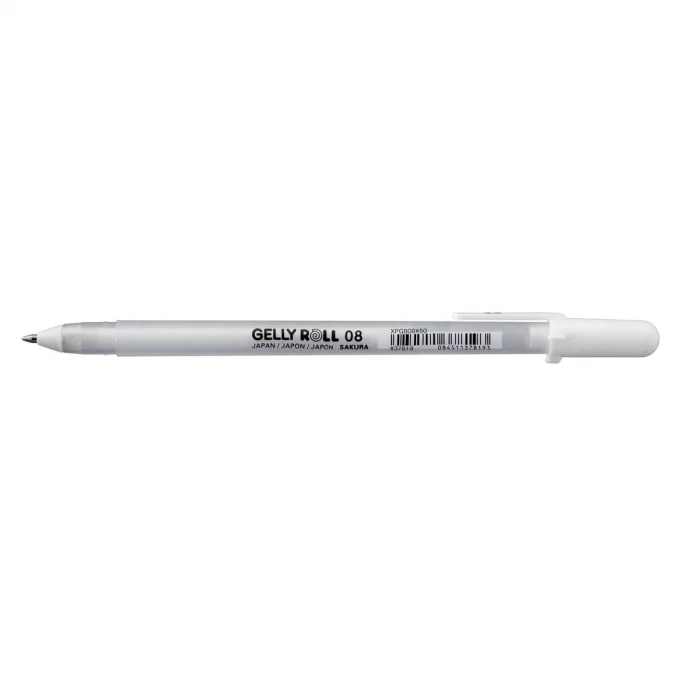 Sakura Gelly Roll Beyaz Jel Mürekkepli Kalem 0.8 mm.