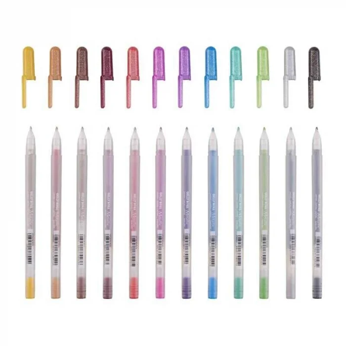 Sakura Gelly Roll Jel Mürekkepli Metalik Kalem Seti Metallic Shiny Set 12 Renk