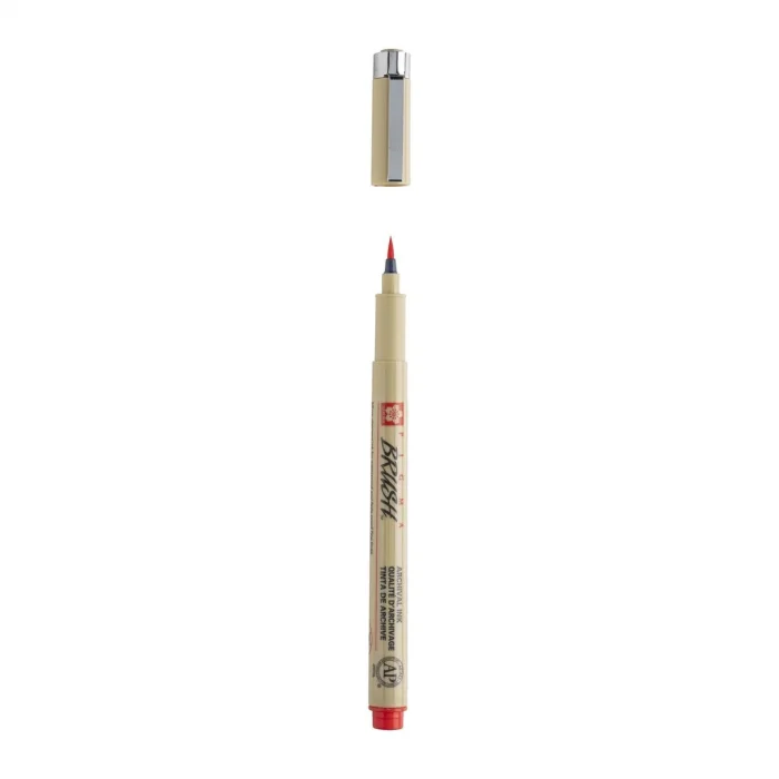 Sakura Pigma Brush Pen Fırça Uçlu Çizim Kalemi RED (KIRMIZI)