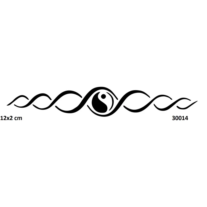Sarmal Ying-Yang Geçici Dövme Şablonu