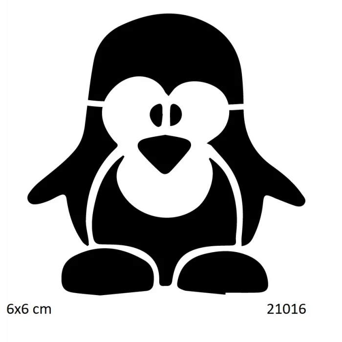 Şaşı Penguen Geçici Dövme Şablonu