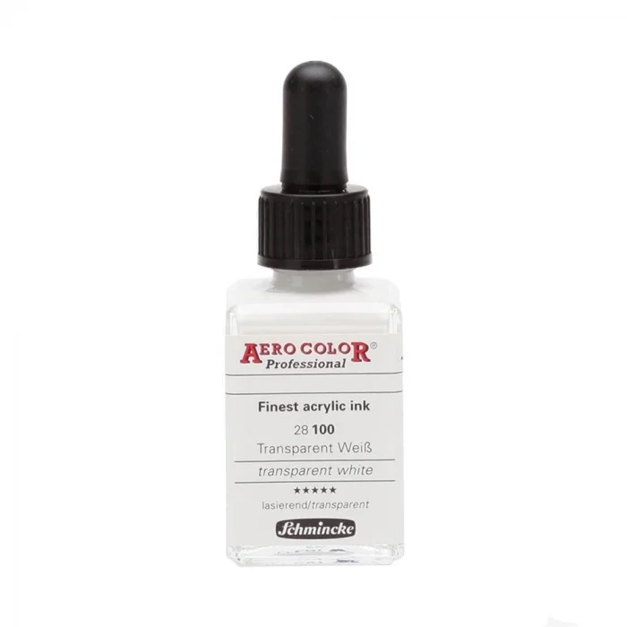 Schmincke Aero Color Akrilik Mürekkep 28 ml. 100 Transparent White