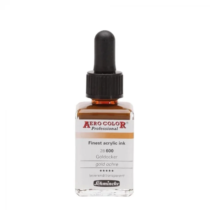 Schmincke Aero Color Akrilik Mürekkep 28 ml. 600 Gold Ochre
