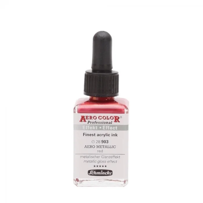 Schmincke Aero Color Akrilik Mürekkep 28 ml. 903 Aero Metallic Red