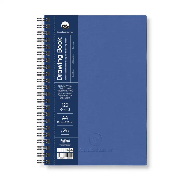 Schoellershammer Drawing Pad Sert Kapak Eskiz Çizim Defteri 120 gr. A4 54 yaprak MAVİ