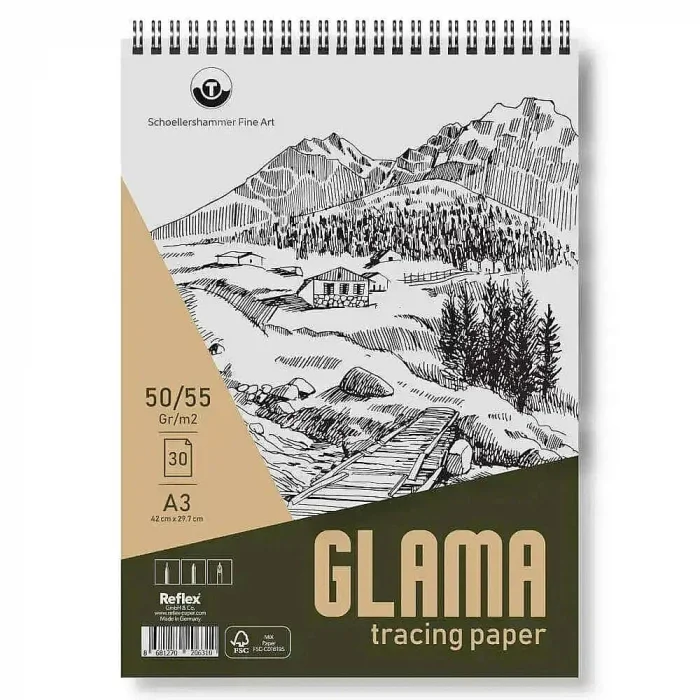 Schoellershammer Glama Tracing Paper Pad Aydınger Eskiz Defteri 60 gr. A3 30 yaprak