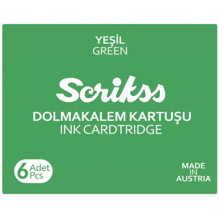 Scrikss Dolmakalem Kartuşu 6lı Kutu YEŞİL