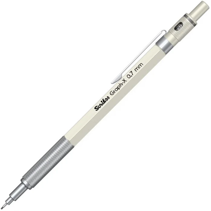 Scrikss Graph-X Versatil Kalem 0.7 mm MAT BEYAZ