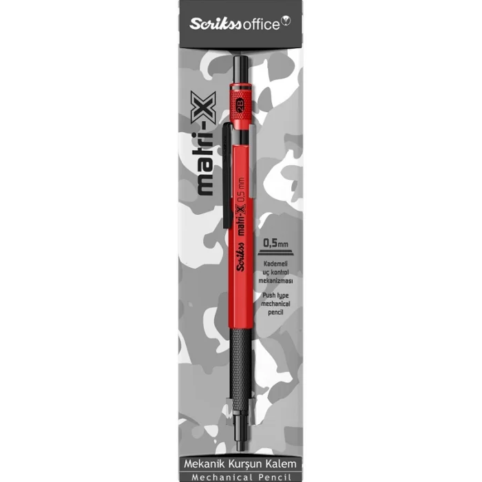 Scrikss Matri-x Versatil Kalem 0.5 mm KIRMIZI