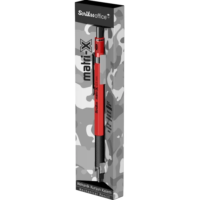 Scrikss Matri-x Versatil Kalem 0.5 mm KIRMIZI