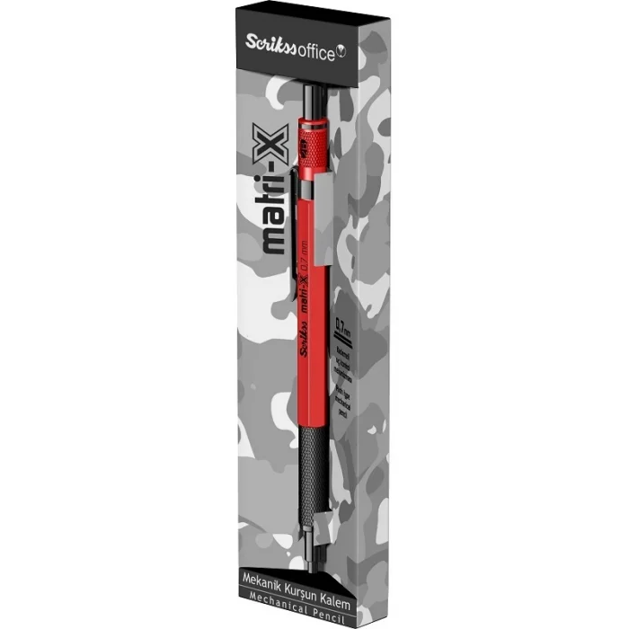 Scrikss Matri-x Versatil Kalem 0.7 mm KIRMIZI