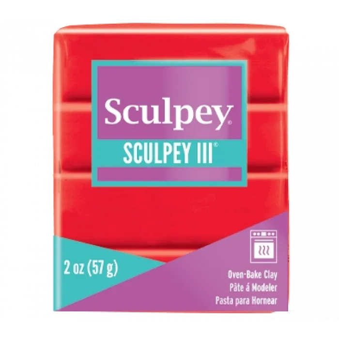 Sculpey III Polimer Kil 583 Red Hot Red (Sıcak Kırmızı)