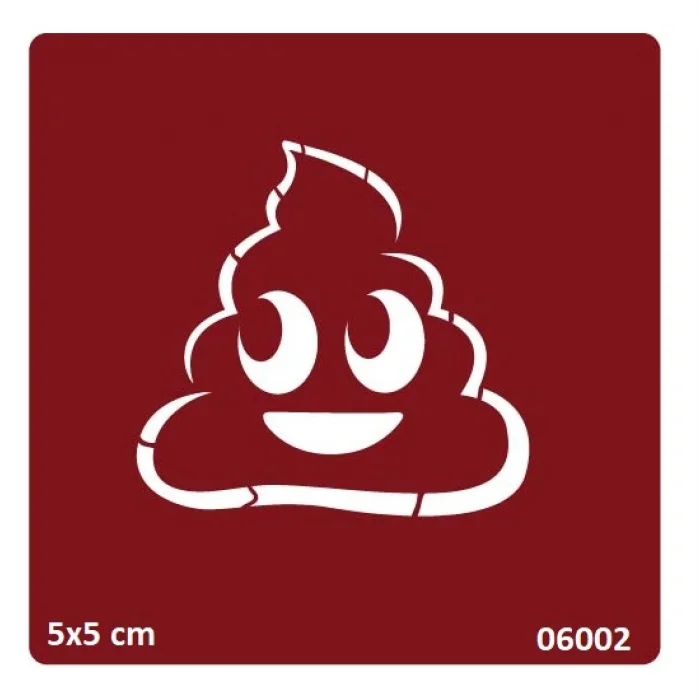 Sevimli Kaka Geçici Dövme Şablonu Kına Kalıpları
