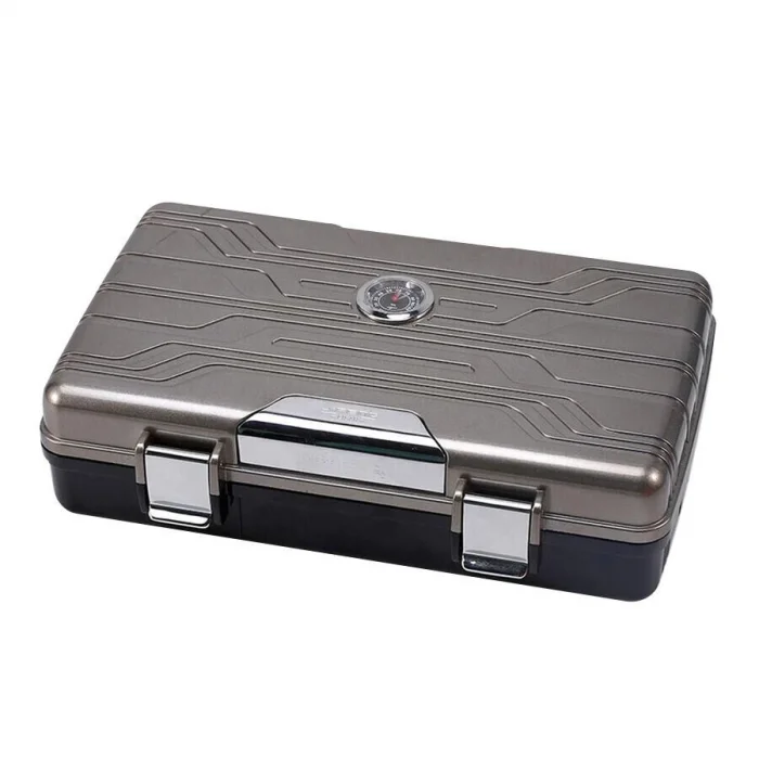Silver Match Seyahat Tipi Puro Kutusu Humidor Metalik Gri 10s