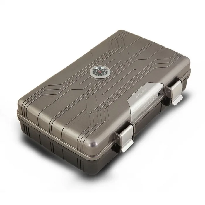 Silver Match Seyahat Tipi Puro Kutusu Humidor Metalik Gri 10s