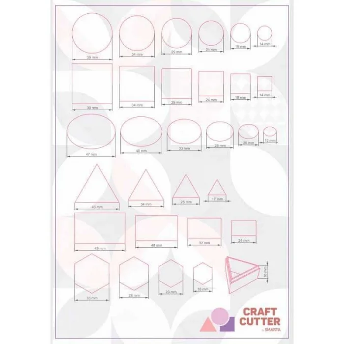 Smarta Craft Cutter Kil ve Hamur Kesme Kalıpları Geometrik Kesiciler
