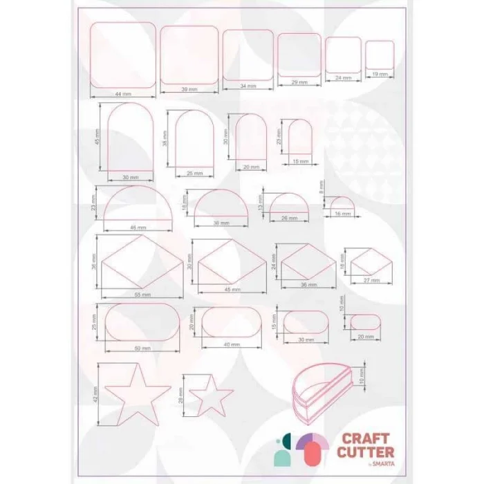 Smarta Craft Cutter Kil ve Hamur Kesme Kalıpları Takı Kesiciler