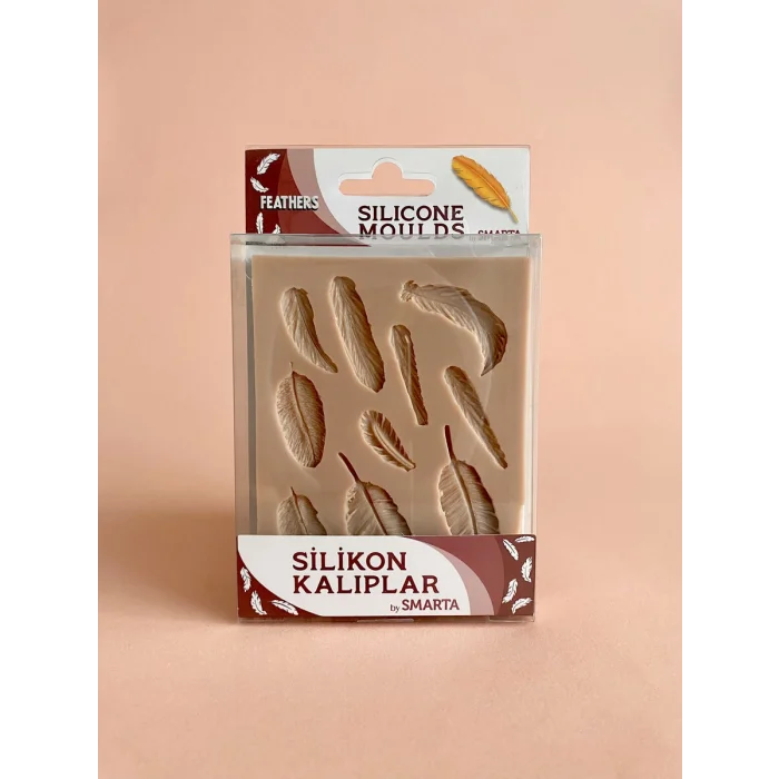 Smarta Silicone Moulds Silikon Epoksi ve Polimer Kil Kalıbı FEATHERS