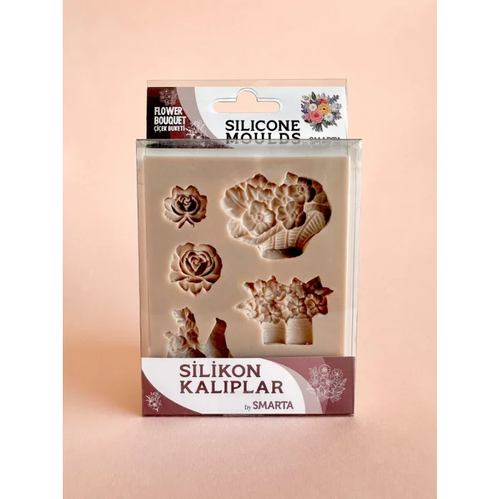 Smarta Silicone Moulds Silikon Epoksi ve Polimer Kil Kalıbı FLOWER BOUQUET