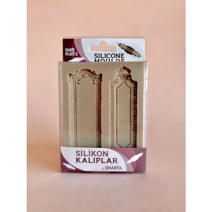 Smarta Silicone Moulds Silikon Epoksi ve Polimer Kil Kalıbı NAME PLATE 2
