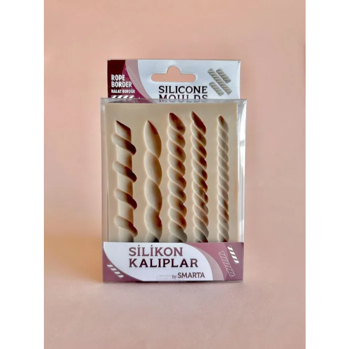 Smarta Silicone Moulds Silikon Epoksi ve Polimer Kil Kalıbı ROPE BORDER